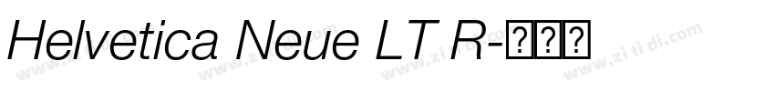 Helvetica Neue LT R字体转换